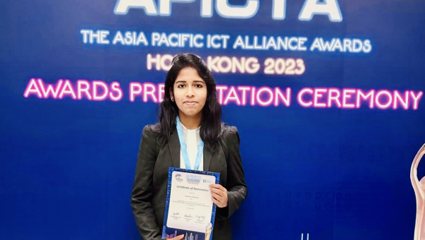 ABISHAA RUBANATHAN NOMINATED TO PARTICIPATE IN ASIA PACIFIC ICT ALLIANCE AWARDS 2023